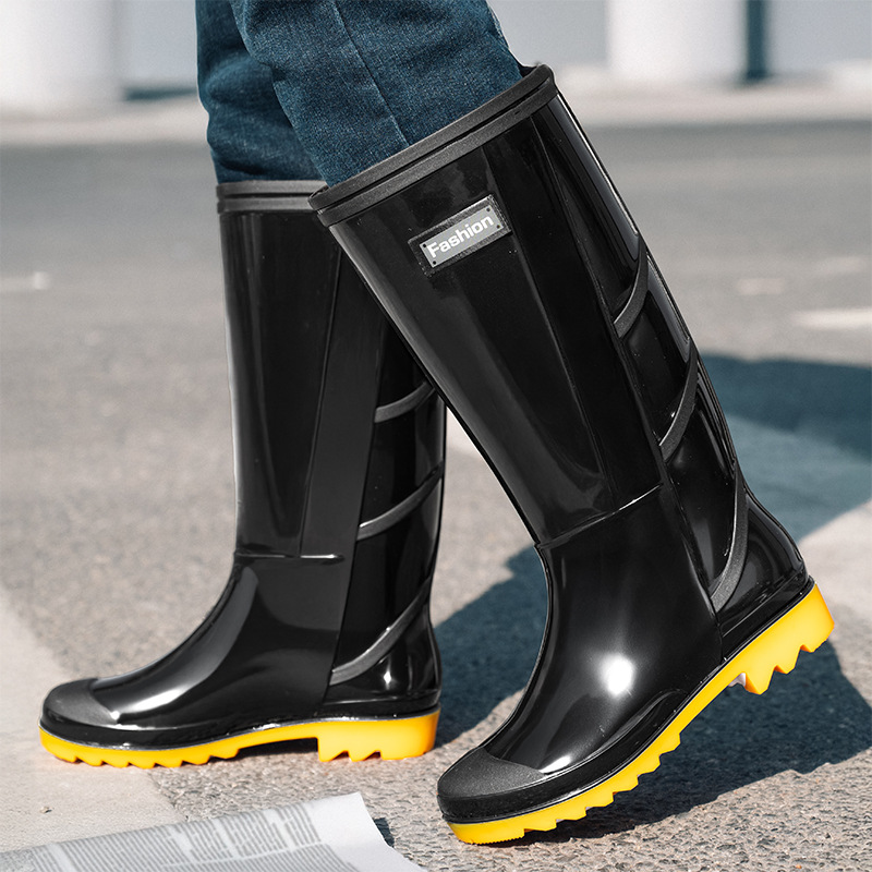 Fishing Boots - Erkekler Moda Uzun Tüp Yağmur Botları